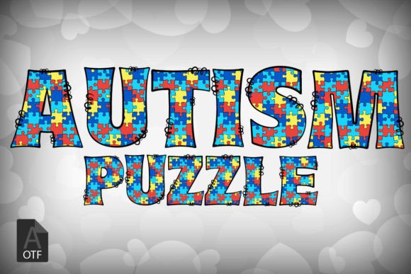 Autism Puzzle: A Bold, Retro Display Font for Creative Projects