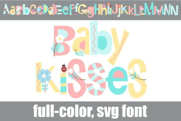 Baby Kisses: A Whimsical SVG Font for Playful Designs