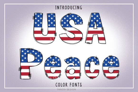 Celebrate American Tranquility with USA Peace Hand-Drawn Doodles