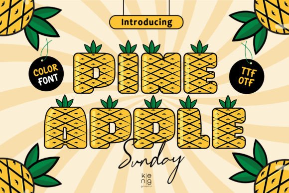 Pineapple Sunday: A Color Font That Brings the Punch