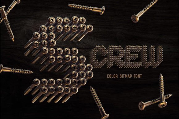 S-Crew: The 3D Typeface Forged from Bronze Screws