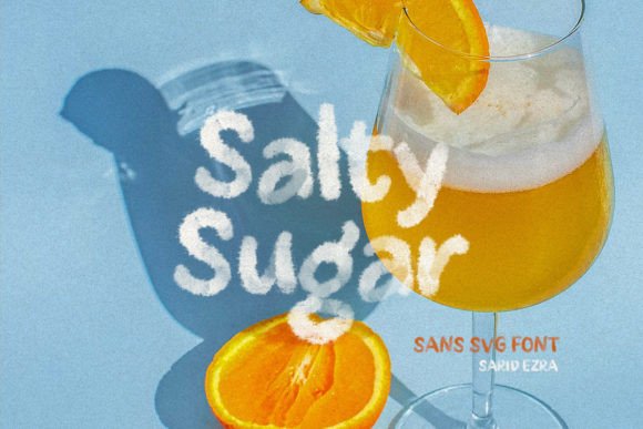 Salty Sugar: A Watercolor Font for Organic Branding