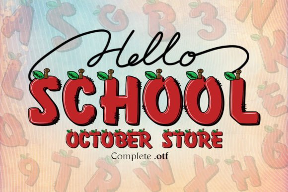 School Apple Font: A Whimsical Typeface for Nostalgic Branding