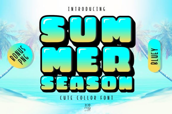 Summer Season Bluey: A Color Font with Punch