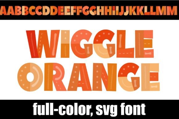 Wiggle Orange: A Handcrafted SVG Font with Folk Art Charm